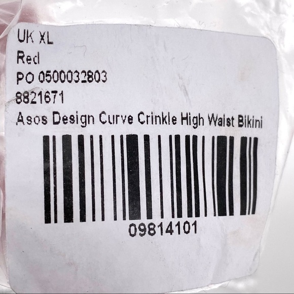 Asos Design Curve Crinkle High Waist Bikini Bottom - Picture 6 of 6